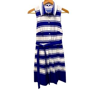 MILLY Design Nation Blue and White Striped Dress Women’s Size 4